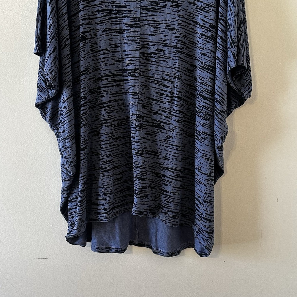 Bryn Walker Blue Black Geo Dress Kaftan Dolman Oversized‎ Lagenlook Tunic Top XL - Picture 4 of 13